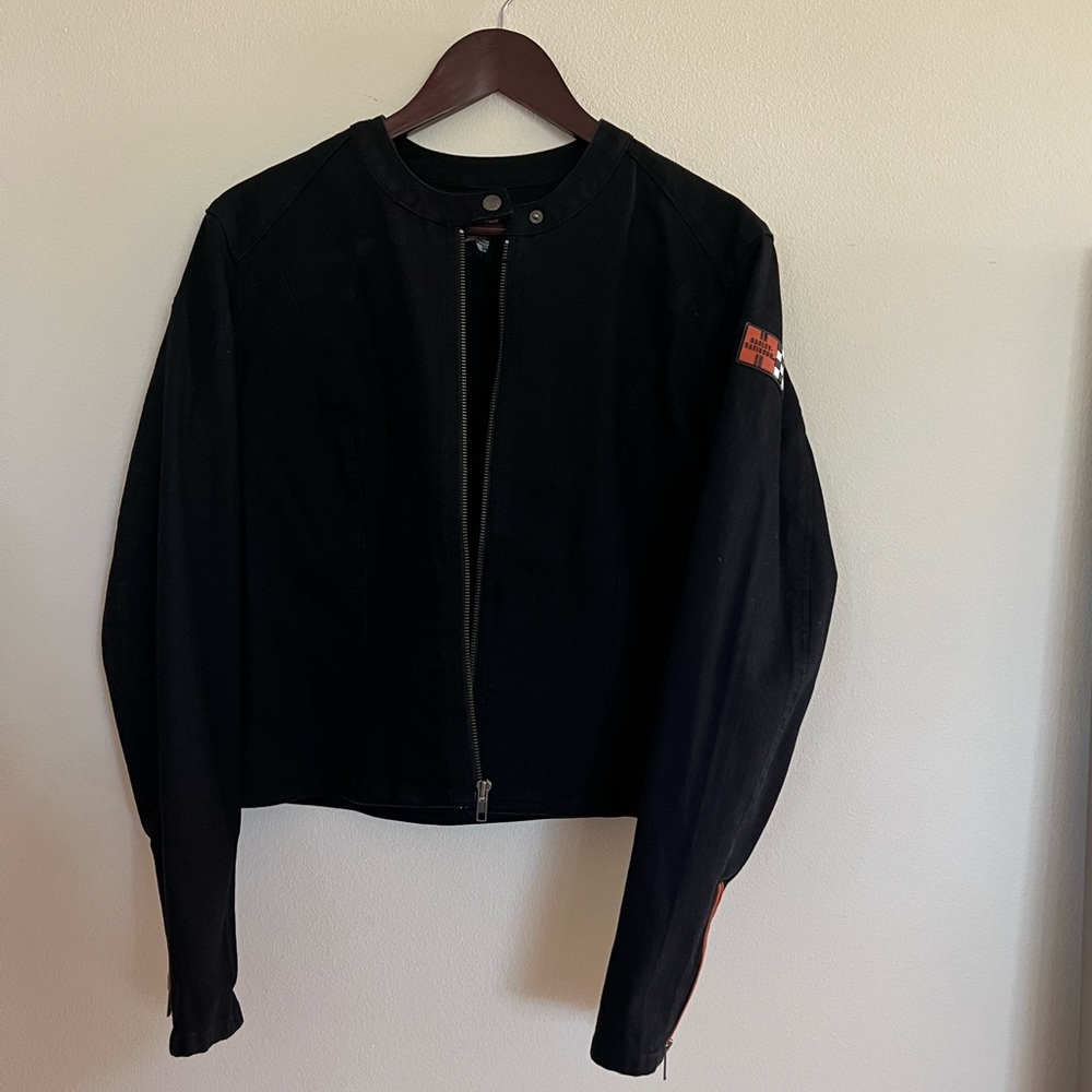 Harley Davidson cotton zip front canvas jacket, Size L